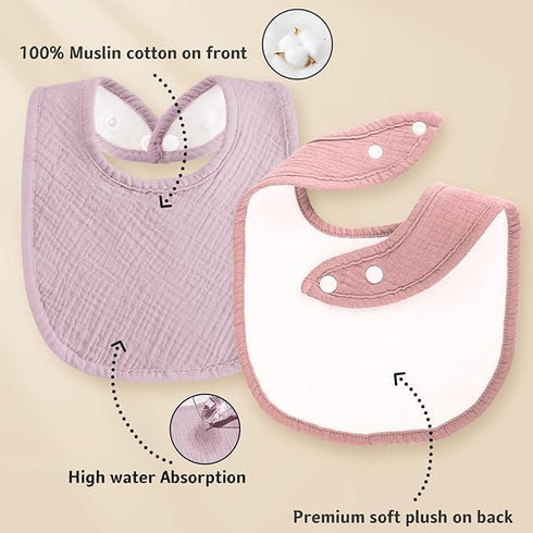 Kewlife gift Muslin Baby Bibs Cotton Baby Drool Bandana Bibs for Baby Girls Boys Infant Newborn Toddler Drooling