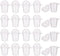 KOOBOOK 20Pcs Mini Frappuccino Cup, Cold Coffee Cup Dollhouse Miniature Simulation Plastic Cup Cake Ice Cream Cups