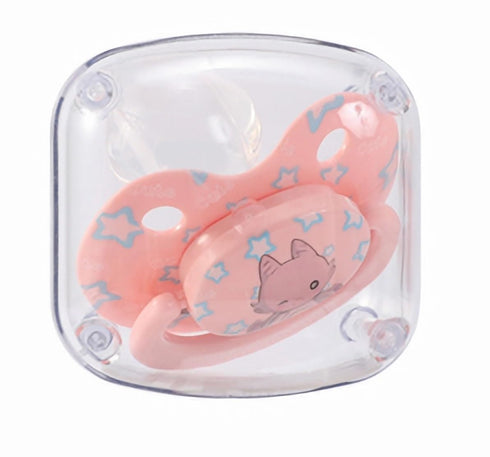 Cute Silicone Adult Pacifiers Pink: Big Shield Binky for Anxiety - Large Size Butterfly Shaped Paci with Handle Dragon