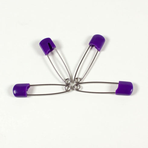 OsoCozy 100 Packs 100 2.2 Inches Cloth Diaper Nappy Pins - Stainless Steel Safety Pins with Locking Plastic Heads.