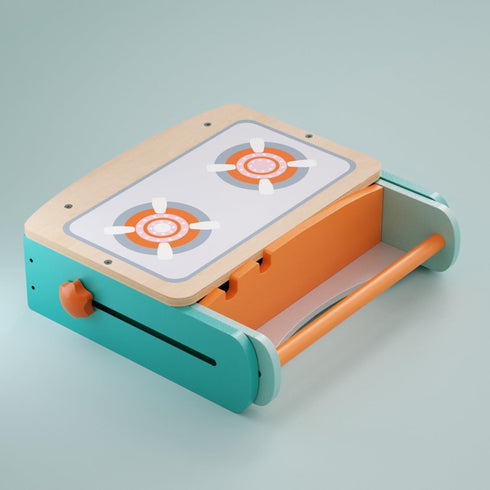PlaySet Dailyfunn Wooden Foldable &Portable Toy Stove Pretrend Kitchen with Cooking Accessories