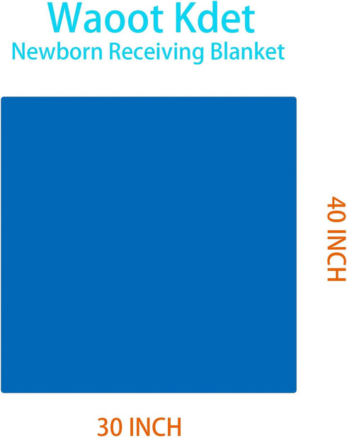 Waoot Kdet 4 30 40 Inch (Style2) Cotton Flannel Receiving Blankets Pcs, Baby Swaddle Blankets, Infant Flannel Blanket X