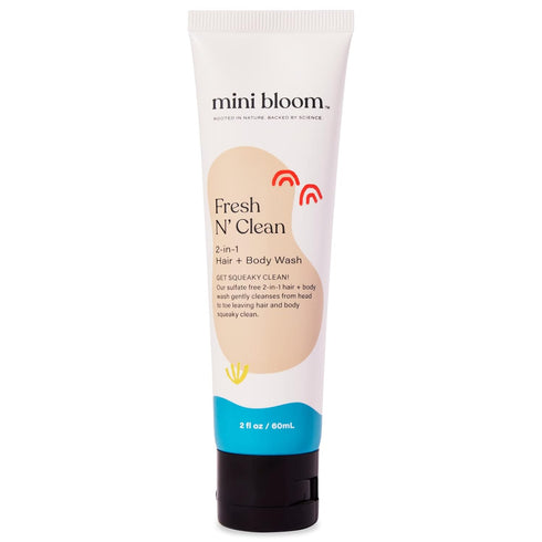 Fresh N’ Clean 2-in-1 Baby & Kid Safe Shampoo, Aloe Leaf, Chamomile, Lavender, Sulfate-Free, Travel Size