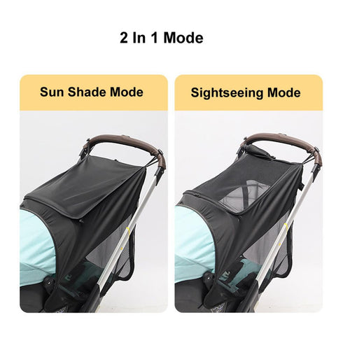 2 in 1 Strollers Sun Shade Net for DOONA Baby Stroller and Carseat, UV Protection Sun Cover Awning