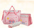 Set Mummy ibasenice Multi-function Diaper Bag Large Capacity Travel Tote Changing Pad Feeding Bottle Bag Stylish Pink
