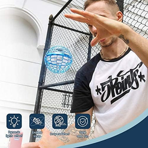 Flying Orb Ball Toy 2023, Cosmic Globe Boomerang Hover Orb Ball, Galactic Fidget Spinner, Blue Kids Toys for Ages 6-12