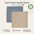 47 47 2-Pack Baby Swaddle Organic Cotton Muslin Baby Swaddles for Newborns x (Fog/Tradewinds)