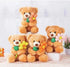 8 Inches Teddy Bear Stuffed Animals, Plush Toy with Flower Birthday Christmas Gift for Kids Girlfriend (Pink Flower)
