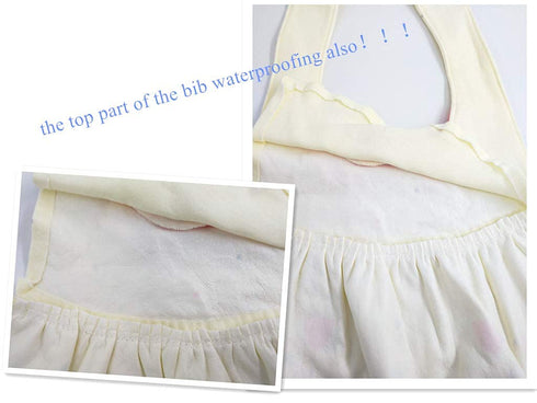 GZMM 3-24 Baby Girl's Waterproof Dress Bibs With Adjustable Snaps Months