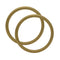 Aluminium Baby Sling Rings, 3" Large Size, Gold Color, 1 Pair for Baby Carriers & Slings