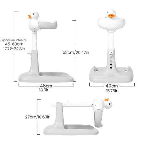 Haibinsuo 8-Claw 45-63cm 1-Step 8-24 Baby Shower Rack, Adjustable Height Baby Bathtub Stand with Anti-Slip Base, Easy