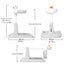 Haibinsuo 8-Claw 45-63cm 1-Step 8-24 Baby Shower Rack, Adjustable Height Baby Bathtub Stand with Anti-Slip Base, Easy