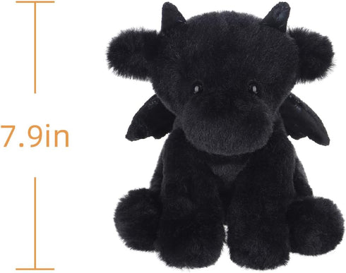 Apricot Lamb Black Dragon Plush Stuffed Animals for Kids, Soft Cute Plush Toys for Baby Girl and Boy, Fluffy Black