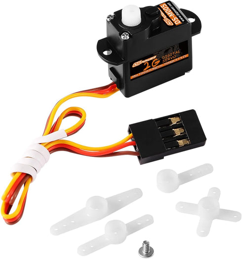DSPOWER 5PCS 2G 3.7-4.2V 1/24 Plastic Gear Mini Servo, RC Micro Coreless Motor Digital Servos Kit for Fixed-Wing