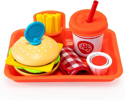 Fat Brain Toys Pretendables Burger & Fries - Imaginative Play Food Set