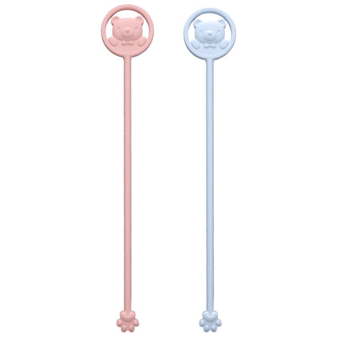 GKOXUQ Baby Milk Powder Stirrer Lovely Stir Stick Mixing Rod with Over-Heat Reminding Silicone Mixing Accessory