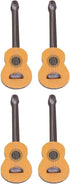 Healifty Base Guitar, 4PCS Wooden Miniature Guitar Dollhouse Musical Instrument Photo Props