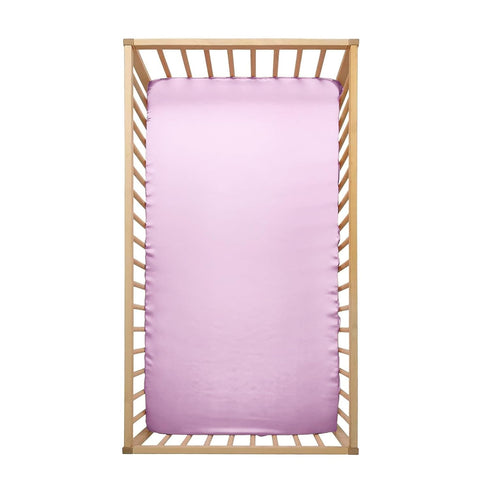 Pro Goleem Satin Soft Crib Sheet for Baby with Sensitive Hair, Silky Pink Fitted Sheet 52’’x28’’x8’’ for Girls