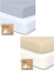 Keababies Pack and Play Sheets Fitted, 2-Pack Mini Crib Sheets and 2-Pack