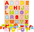 WOOD CITY Alphabet Puzzle, ABC Letter Puzzles for Toddlers 1-3 Years Old, Educational Learning Toys with Puzzle Board