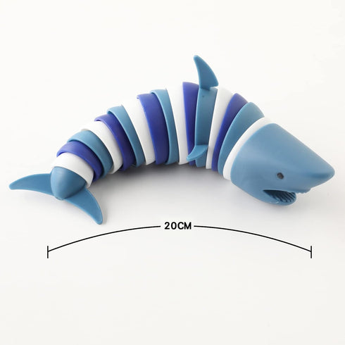 MEIEST Toy,3D Fidget Slug Articulated Stretch Shark Stress Reliever Hand Toy, Sensory Stress Relief Toys for Adults