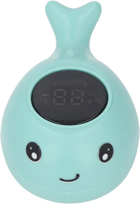 Generic LED Display Bath Thermometer Floating Toy, Blue Whale Baby Tub Toy with Cartoon Design, Skin Softening