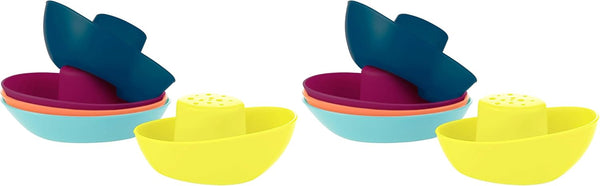 Boon Fleet Toddler Bath Tub Water Stacking Boat Toy Set for Kids