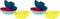 Boon Fleet Toddler Bath Tub Water Stacking Boat Toy Set for Kids