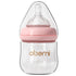 Oberni Glass Baby Bottles,Anti Colic Breastfeeding Bottle with Natural Response Nipple Size