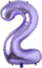 40 Inch Purple Helium Foil Number Balloons, Large Figures for Baby Shower Birthday Wedding Decoration Party Supplies