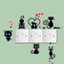 Removable Switch Sticker, 5 Pcs Cute Cartoon Black Cats Wall Sticker, Light Switch Decor for Home