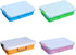 Xinsheinelry Set Box,Stackable Sand Tray with Lid Stickers Portable Sensory Bin for Kids Art Storage Blue Green