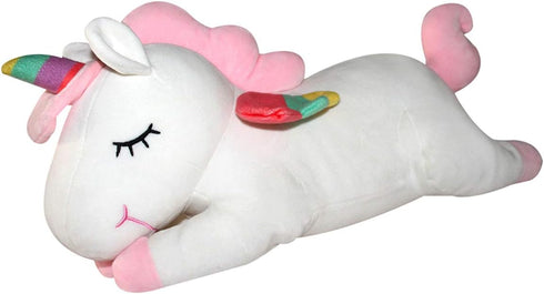 AIXINI 31.5 Inch Plush Unicorn Stuffed Animal Toy, Cute Soft White Unicorn with Rainbow Wings Gifts for Girls