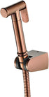 FINLIX Handheld Bidet Sprayer for Toilet Cloth Diaper Sprayer Brass Rose Gold Portable