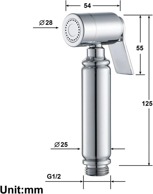 WIMPBLADB HandheldSprayer for Toilet Round Cloth Diaper Sprayer BrassSprayer for Toilet HandheldSprayer - for Feminine