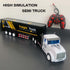 1:32 17.3" 2 3-8 RC Semi Truck Toy for Kids - Remote Control Carrier Van Transport Car, Freight Container Truck