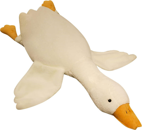 FANGYU Goose Stuffed Animal Pillow Toy, Cute Giant White Goose Stuffed Animal Duck