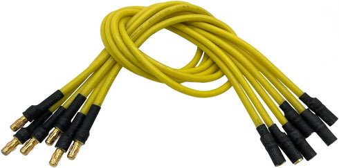 6PCS 3.5mm Banana Gold Bullet Connector Extension Cable for RC Car Boat Parts, ESC Wire for Brushless Motor