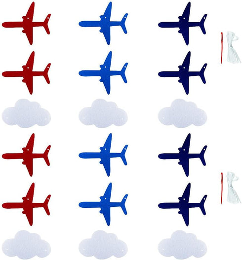 SaktopDeco 2 Pack Airplane Cloud Garland Plane Banner Airplane Party Supplies Plane Aviation Themed Birthday Party