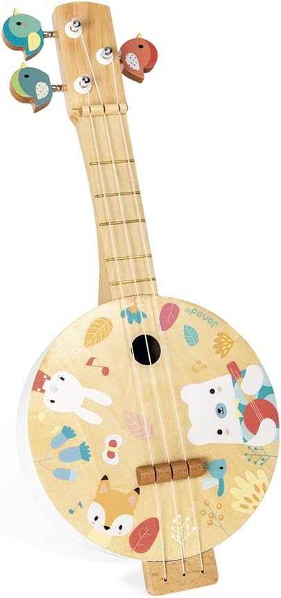 3+ Janod - Pure Banjo Children's Musical Instrument Ages - Music Education - Adorable Design - Encourages Creativity