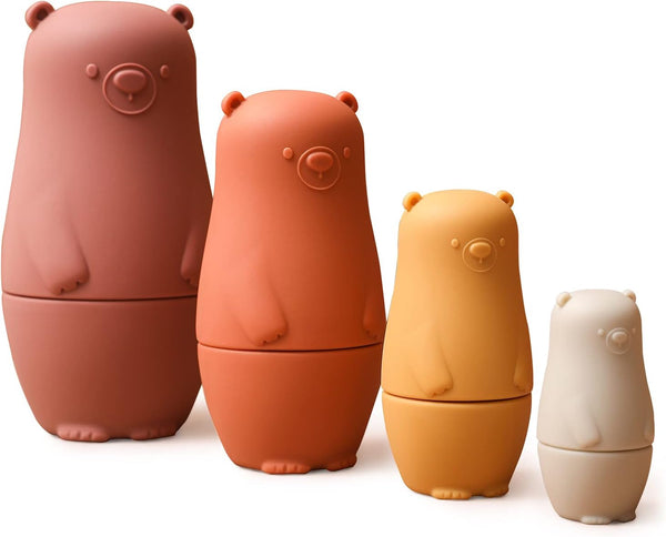 OESSUF Russian Nesting Dolls for Kids, Silicone Easter Toys, Montessori Educational Toy, Stacking Doll for Toddlers 3