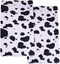 Soft Skin-friendly Printed Crib Sheet for Boys Girls, 2 Pack Fitted Crib Mattress Sheet (White Cow)