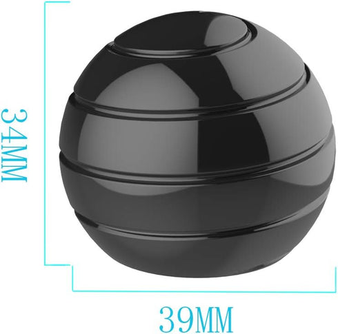Fidgets for Adults, Kinetic Spinning Desk Toy Ball, Fidget Toys for Kids with Autism, 39MM, Black