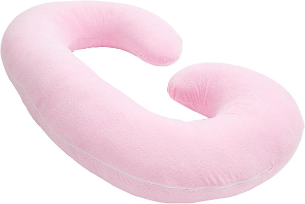 1 MIDDLE ONE C Shaped Pregnancy Pillow Cover, Breathable Velour Replacement Maternity