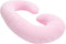 1 MIDDLE ONE C Shaped Pregnancy Pillow Cover, Breathable Velour Replacement Maternity