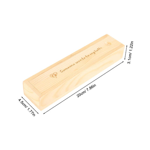 Elegant Wooden Pregnancy Announcement Keepsake Box with Sliding Lid