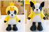 13 Inch French Bulldog Stuffed Animal, Cosplay as Yellow Duck Plush Toy in Duck Costume