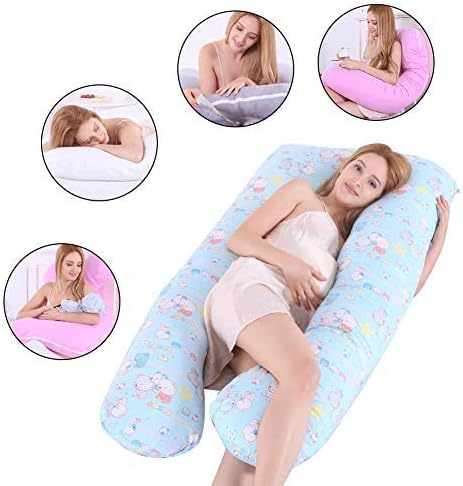 SmarTopus Maternity Pillowcase, Pregnancy Body Pillow case U Shaped, Maternity Pillow Replacement Cover with Zipper
