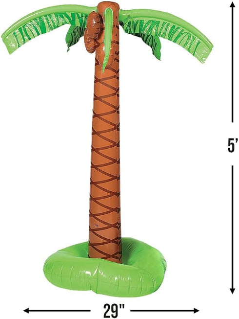 66-Inch Tropical Inflatable Palm Tree - Perfect for Parties