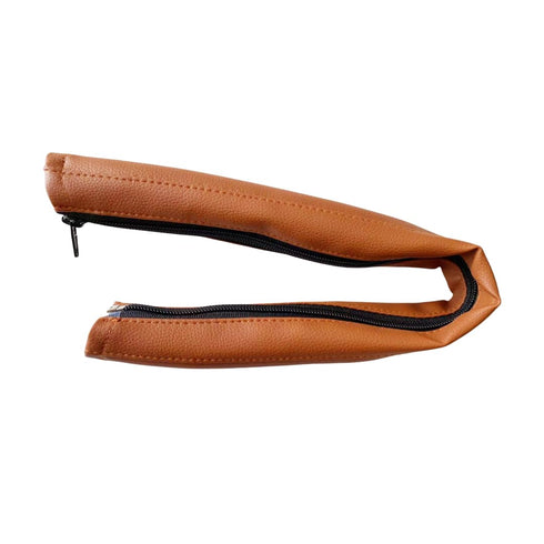 MINILUJIA Removable Zipper PU Leather Handlebar Cover Sleeve Protect Case Compatible with Doona Car Seat & Strollers